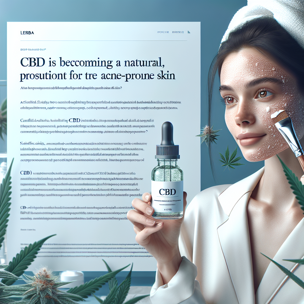 Cura della pelle al CBD: Comprendere il suo potenziale per il trattamento dell’acne